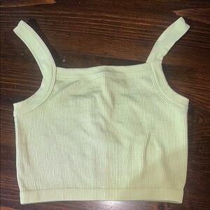 Cotton On Soft Green Ribbed Tank Top